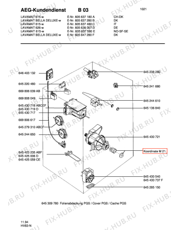 Взрыв-схема стиральной машины Aeg LAV626 - Схема узла Electrical equipment